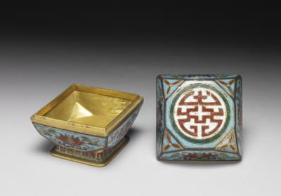 图片[2]-Copper covered box in cloisonne enamels, Qing dynasty (1644-1911)-China Archive